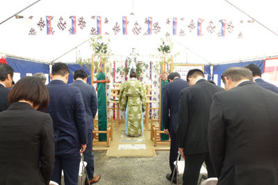 (仮称)アルファスマート大村Ⅱ新築工事の安全祈願祭を執り行いました。